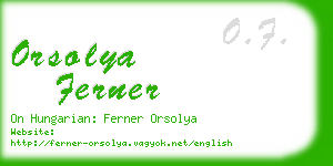 orsolya ferner business card